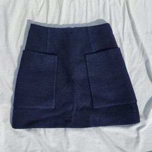 COS navy blue wool miniskirt size 2